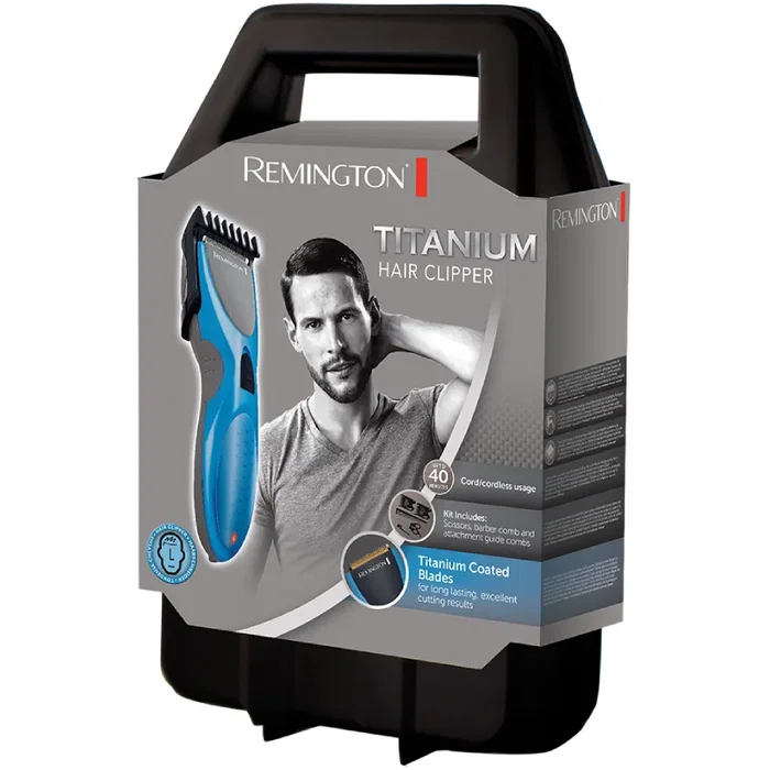 Remington Titanium Kit HC335 Cortapelos con 8 Accesorios